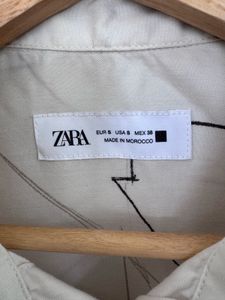 ZARA STREAK PRINT SHIRTS | OYSTER-WHITE