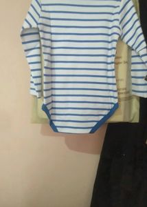 Cute Striped Baby Bodysuit
