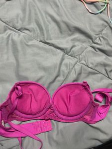 Pink Padded Push-Up Bra