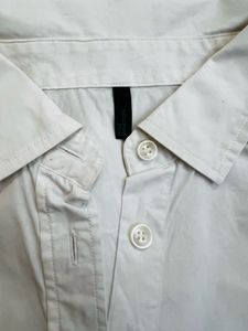Classic White Short Sleeve Button-Up Shirt