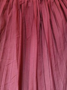 Maroon Pleated Ethnic Skirt