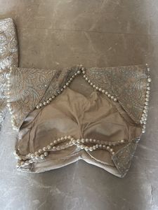 Embellished Pearl Blouse with fishtail skirt