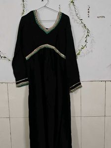 Elegant Black Aliya Cut Kurti