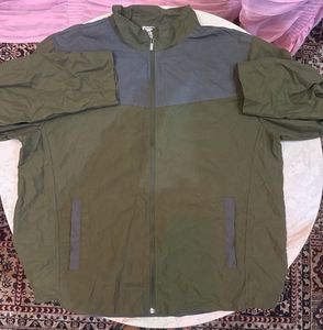 Men's Green & Grey Color Block Jacket