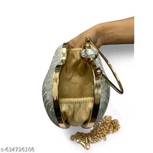 woman fancy bridal clutch bag