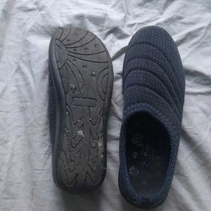 Navy Blue Slip On Casual Shoe For Women Winter