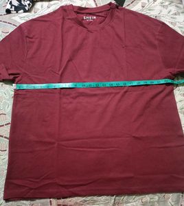 Shein Maroon T-Shirt