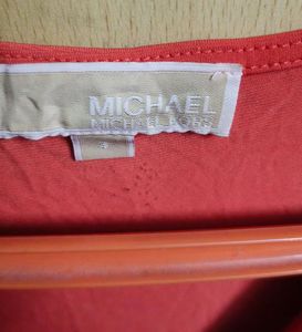 Coral Cowl Neck Top