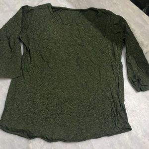 olive green casual T-shirt for women