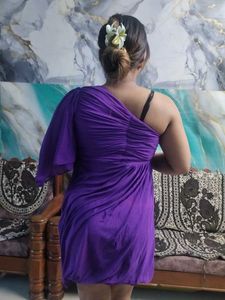 Stunning Purple One-Shoulder Dress