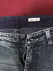 Stylish Denim Jeans Gray/Black