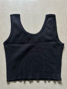 Orange &amp; Black Crop Tank Tops (2 Pc Set)