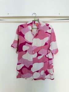 Pink Camo Print Shirt