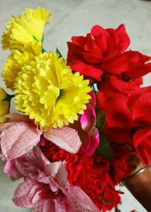 Fruit Basket And Flower Combo