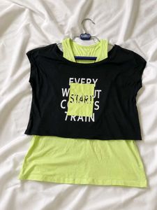 Teamspirit Typographic Twofer Top