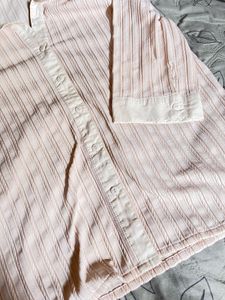 Chic Striped Collared Tunic Top