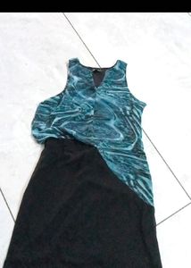 Stylish Abstract Print Sleeveless Dress