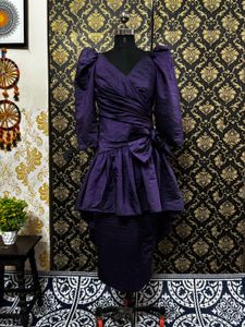 Retro Purple Statement Dress