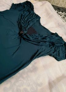 Stylish Teal Short Dress | Casual Western Wear