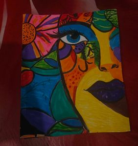 Abstract Portrait art