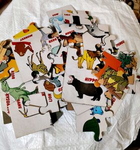 Knowledge Puzzle Game Of Animals For Kids