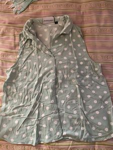 Lightweight Polka Dot Sleeveless Top
