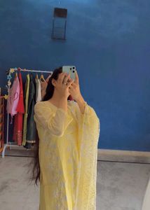 Beautiful Yellow Kurta Set with Dupatta kamiz