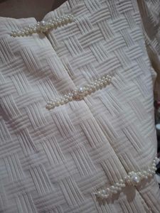 Elegant Pearl Detail Puff Sleeve Top