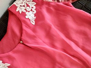 Balloon Top With Designer Sleeves For Girls