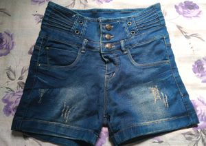 High Waisted Denim Shorts