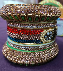 Designer Embellished Bangles Set