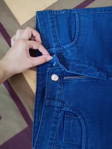 Blue bootcut jeans