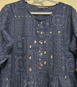 Elegant Blue Printed Kurta