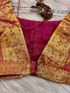 Tarun Tahiliani Designer Pink Blouse (No Tag)