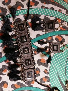 Ethnic Choker Necklace & Earrings Set
