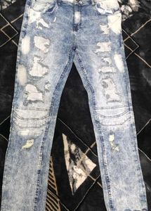Distressed Denim Jeans