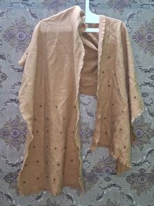 Beige Embellished Scarf