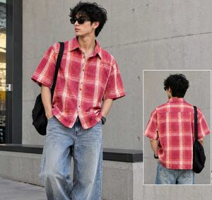 Levi's Red Plaid Short Sleeve Boxy Shirt