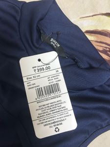 Sleek Navy Mock Neck Cutout Top