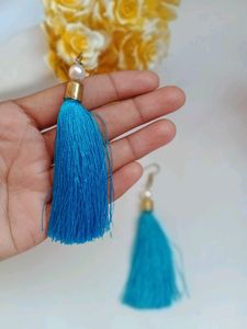 Silk Thread Tassel Earrings