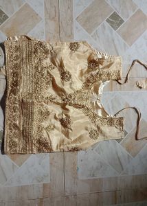 Exquisite Embellished Gold Blouse