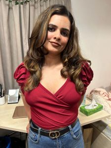 Stylish Red Wrap Top