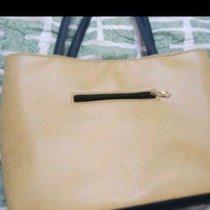 Stylish Two-Tone Tote Bag