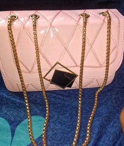Chic Pink Quilted Crossbody Bag
