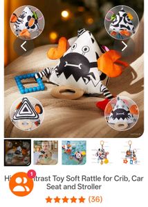 High Contrast Baby Crib &amp; Car Toy
