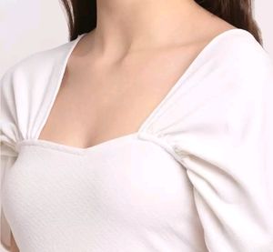 BRAND NEW WHITE TOP WITH TAG SWEETHEART NECKLINE
