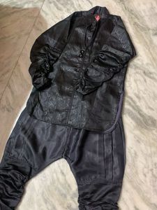 Kids Stylish Black Kurta Set