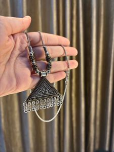 Boho Tribal Triangle brass Pendant Necklace