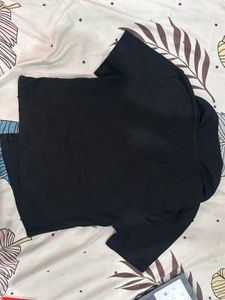 Black Korean/Chinese style top with Tassel Detail