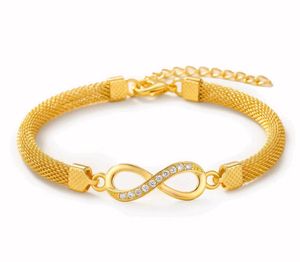 Elegant Infinity Bracelet with Crystals